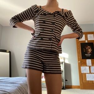 W By Worth blazer/short suit